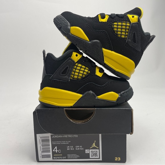 Nike Other - Nike Air Jordan 4 Retro TD “Thunder/Tour Yellow” 2023